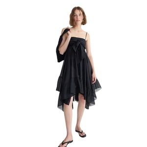 NWT cotton voile bow-front beach dress